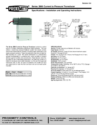 Thumbnail of document Manual - 2700/2800 - Current to Pressure Transducer